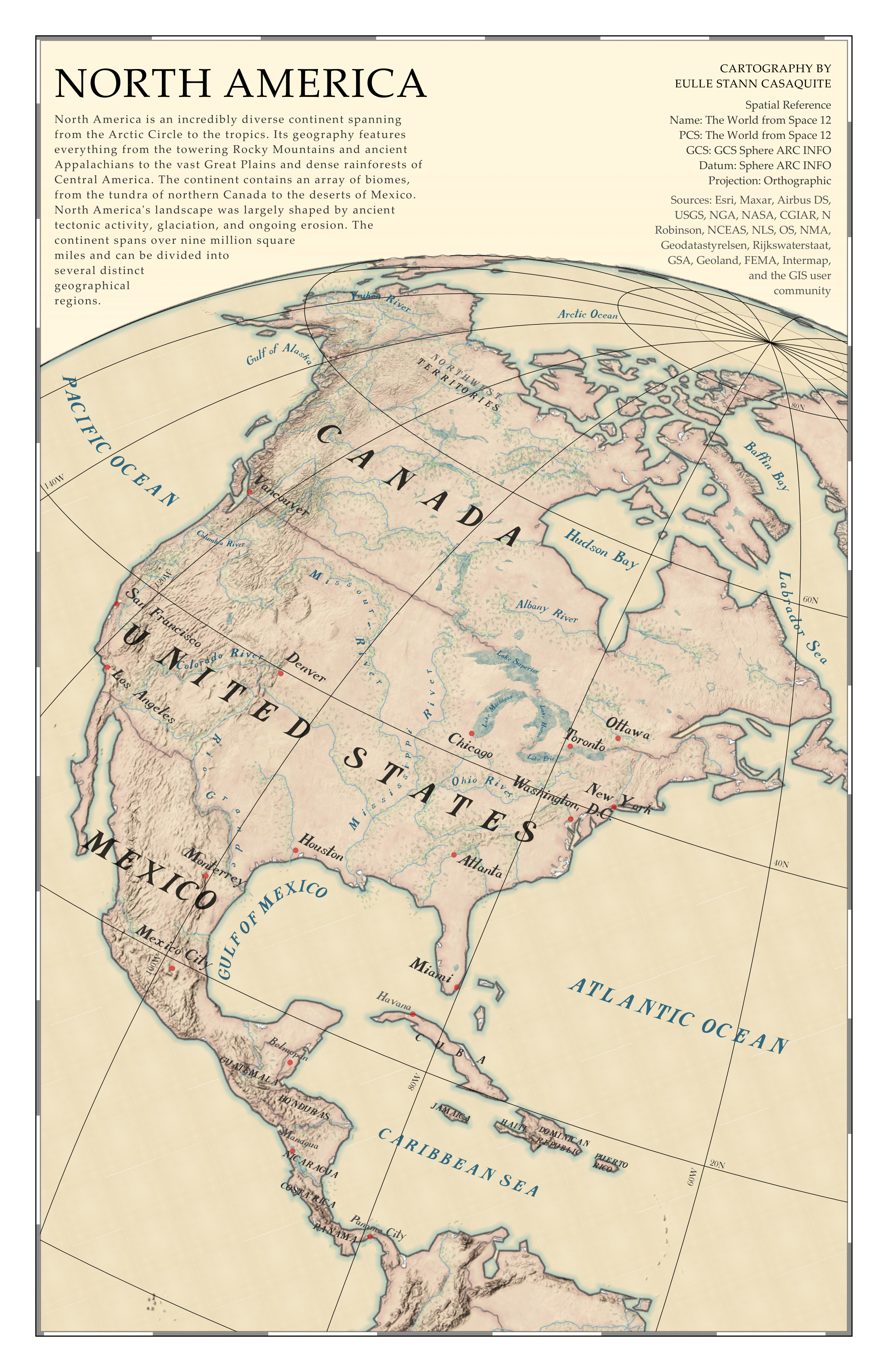 North America Vintage Map